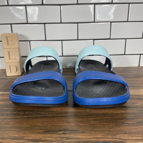 Spenco Fusion Slim Womens Size 9 Shoes Blue Orthotic Comfort Slide Sandal - Picture 2 of 12